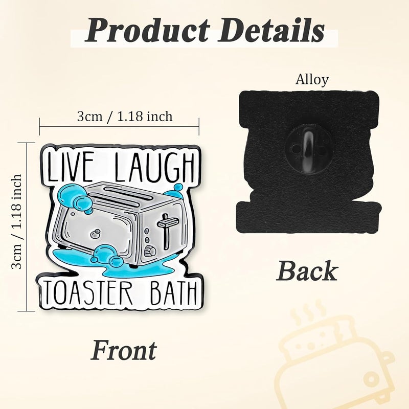 DAYANEY Enamel Pins for Backpacks, Ello Worm Anime Pins，Live Laugh Toaster Bath Vintage Brooches and Pin for Women as Funny Hat Vintage Pin for Adults Bags, Cool Duck Brooch for Women Fashion - Image 4